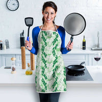 Hawaii Ti Leaf Maile Tuberose Lei Apron With Hanalei Leaf Green LT05 - Polynesian Pride