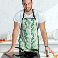 Hawaii Ti Leaf Maile Tuberose Lei Apron With Hanalei Leaf Green LT05 - Polynesian Pride