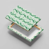 Hawaii Ti Leaf Maile Tuberose Lei Canvas Wall Art With Hanalei Leaf Green LT05 - Polynesian Pride