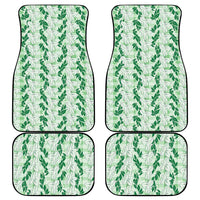 Hawaii Ti Leaf Maile Tuberose Lei Car Mats With Hanalei Leaf Green LT05 - Polynesian Pride