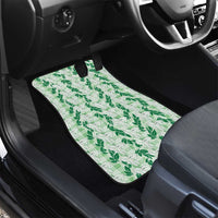Hawaii Ti Leaf Maile Tuberose Lei Car Mats With Hanalei Leaf Green LT05 - Polynesian Pride