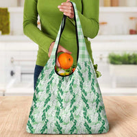Hawaii Ti Leaf Maile Tuberose Lei Grocery Bag With Hanalei Leaf Green LT05 - Polynesian Pride