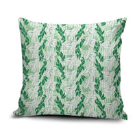 Hawaii Ti Leaf Maile Tuberose Lei Pillow Cover With Hanalei Leaf Green LT05 Green - Polynesian Pride