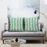 Hawaii Ti Leaf Maile Tuberose Lei Pillow Cover With Hanalei Leaf Green LT05 - Polynesian Pride