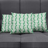Hawaii Ti Leaf Maile Tuberose Lei Pillow Cover With Hanalei Leaf Green LT05 - Polynesian Pride