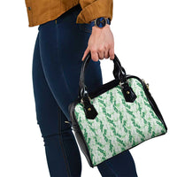 Hawaii Ti Leaf Maile Tuberose Lei Shoulder Handbag With Hanalei Leaf Green LT05 - Polynesian Pride