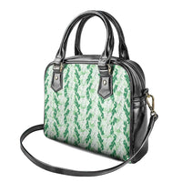 Hawaii Ti Leaf Maile Tuberose Lei Shoulder Handbag With Hanalei Leaf Green LT05 - Polynesian Pride