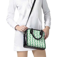 Hawaii Ti Leaf Maile Tuberose Lei Shoulder Handbag With Hanalei Leaf Green LT05 - Polynesian Pride