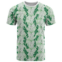 Hawaii Ti Leaf Maile Tuberose Lei T Shirt With Hanalei Leaf Green LT05 Green - Polynesian Pride