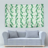 Hawaii Ti Leaf Maile Tuberose Lei Tapestry With Hanalei Leaf Green LT05 - Polynesian Pride
