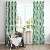 Hawaii Ti Leaf Maile Tuberose Lei Window Curtain With Hanalei Leaf Green LT05 - Polynesian Pride