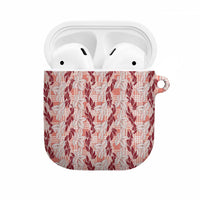 Hawaii Ti Leaf Maile Tuberose Lei AirPods Case With Hanalei Leaf Red LT05 Red - Polynesian Pride