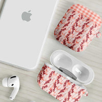 Hawaii Ti Leaf Maile Tuberose Lei AirPods Case With Hanalei Leaf Red LT05 - Polynesian Pride