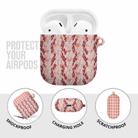 Hawaii Ti Leaf Maile Tuberose Lei AirPods Case With Hanalei Leaf Red LT05 - Polynesian Pride