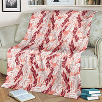 Hawaii Ti Leaf Maile Tuberose Lei Blanket With Hanalei Leaf Red LT05 - Polynesian Pride