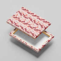 Hawaii Ti Leaf Maile Tuberose Lei Canvas Wall Art With Hanalei Leaf Red LT05 - Polynesian Pride