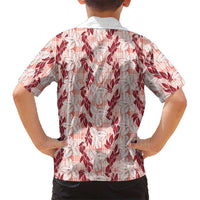 Hawaii Ti Leaf Maile Tuberose Lei Hawaiian Shirt With Hanalei Leaf Red LT05 - Polynesian Pride