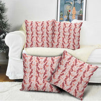Hawaii Ti Leaf Maile Tuberose Lei Pillow Cover With Hanalei Leaf Red LT05 - Polynesian Pride