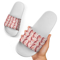 Hawaii Ti Leaf Maile Tuberose Lei Slide Sandals With Hanalei Leaf Red LT05 - Polynesian Pride