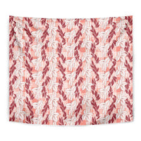Hawaii Ti Leaf Maile Tuberose Lei Tapestry With Hanalei Leaf Red LT05 - Polynesian Pride