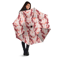 Hawaii Ti Leaf Maile Tuberose Lei Umbrella With Hanalei Leaf Red LT05 - Polynesian Pride