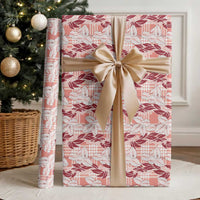 Hawaii Ti Leaf Maile Tuberose Lei Wrapping Paper With Hanalei Leaf Red LT05 - Polynesian Pride