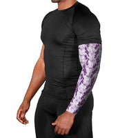 Hawaii Ti Leaf Maile Tuberose Lei Arm Sleeves With Hanalei Leaf Purple LT05 - Polynesian Pride