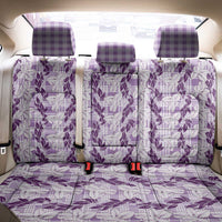Hawaii Ti Leaf Maile Tuberose Lei Back Car Seat Cover With Hanalei Leaf Purple LT05 - Polynesian Pride