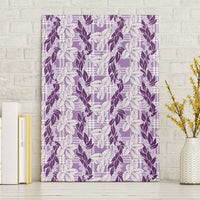 Hawaii Ti Leaf Maile Tuberose Lei Canvas Wall Art With Hanalei Leaf Purple LT05 Without Frame Purple - Polynesian Pride