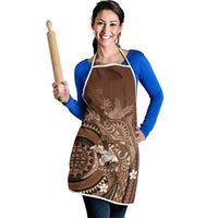 Samoa Tatau Marlin Apron With Siapo Motifs Brown LT05 - Polynesian Pride