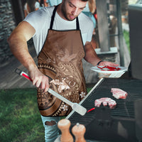 Samoa Tatau Marlin Apron With Siapo Motifs Brown LT05 - Polynesian Pride