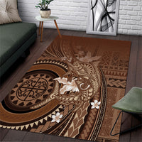 Samoa Tatau Marlin Area Rug With Siapo Motifs Brown LT05 Brown - Polynesian Pride
