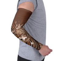 Samoa Tatau Marlin Arm Sleeves With Siapo Motifs Brown LT05 - Polynesian Pride