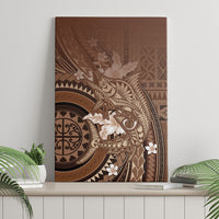 Samoa Tatau Marlin Canvas Wall Art With Siapo Motifs Brown LT05 - Polynesian Pride