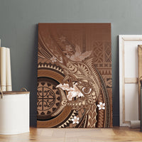 Samoa Tatau Marlin Canvas Wall Art With Siapo Motifs Brown LT05 - Polynesian Pride