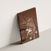 Samoa Tatau Marlin Canvas Wall Art With Siapo Motifs Brown LT05 - Polynesian Pride