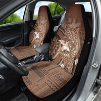 Samoa Tatau Marlin Car Seat Cover With Siapo Motifs Brown LT05 - Polynesian Pride