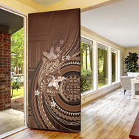 Samoa Tatau Marlin Door Cover With Siapo Motifs Brown LT05 - Polynesian Pride