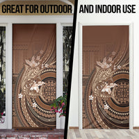 Samoa Tatau Marlin Door Cover With Siapo Motifs Brown LT05 - Polynesian Pride