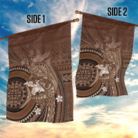 Samoa Tatau Marlin Garden Flag With Siapo Motifs Brown LT05 - Polynesian Pride