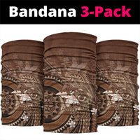 Samoa Tatau Marlin Neck Gaiter With Siapo Motifs Brown LT05 package One Size: 25*50cm Brown - Polynesian Pride