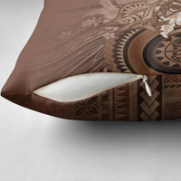Samoa Tatau Marlin Pillow Cover With Siapo Motifs Brown LT05 - Polynesian Pride
