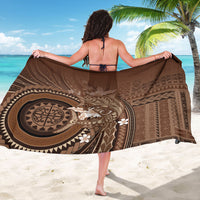 Samoa Tatau Marlin Sarong With Siapo Motifs Brown LT05 - Polynesian Pride