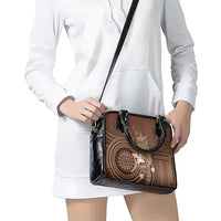 Samoa Tatau Marlin Shoulder Handbag With Siapo Motifs Brown LT05 - Polynesian Pride