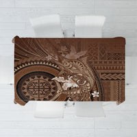 Samoa Tatau Marlin Tablecloth With Siapo Motifs Brown LT05 Brown - Polynesian Pride