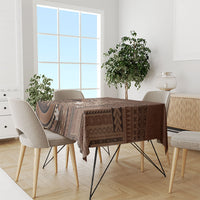 Samoa Tatau Marlin Tablecloth With Siapo Motifs Brown LT05 - Polynesian Pride