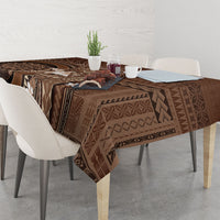 Samoa Tatau Marlin Tablecloth With Siapo Motifs Brown LT05 - Polynesian Pride