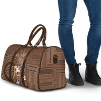 Samoa Tatau Marlin Travel Bag With Siapo Motifs Brown LT05 - Polynesian Pride