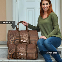 Samoa Tatau Marlin Travel Bag With Siapo Motifs Brown LT05 - Polynesian Pride