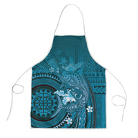 Samoa Tatau Marlin Apron With Siapo Motifs Teal LT05 Teal - Polynesian Pride